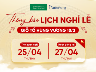 Thông báo lịch nghỉ lễ Giỗ Tổ Hùng Vương, 30/4 và 1/5 năm 2026 - Thanh Trang Pharma